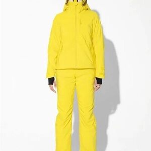Women's Vibrant Yellow Ski Set Carson Bib and Lawrence Jacket Halfdays Ski